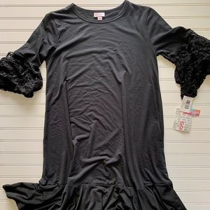 Small Black Maurine with Lace Sleeves